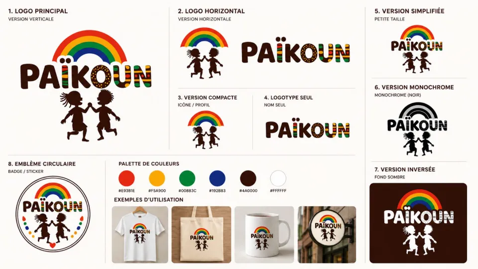 Création du logo et de l'identité visuelle Païkoun par DIAPRESS