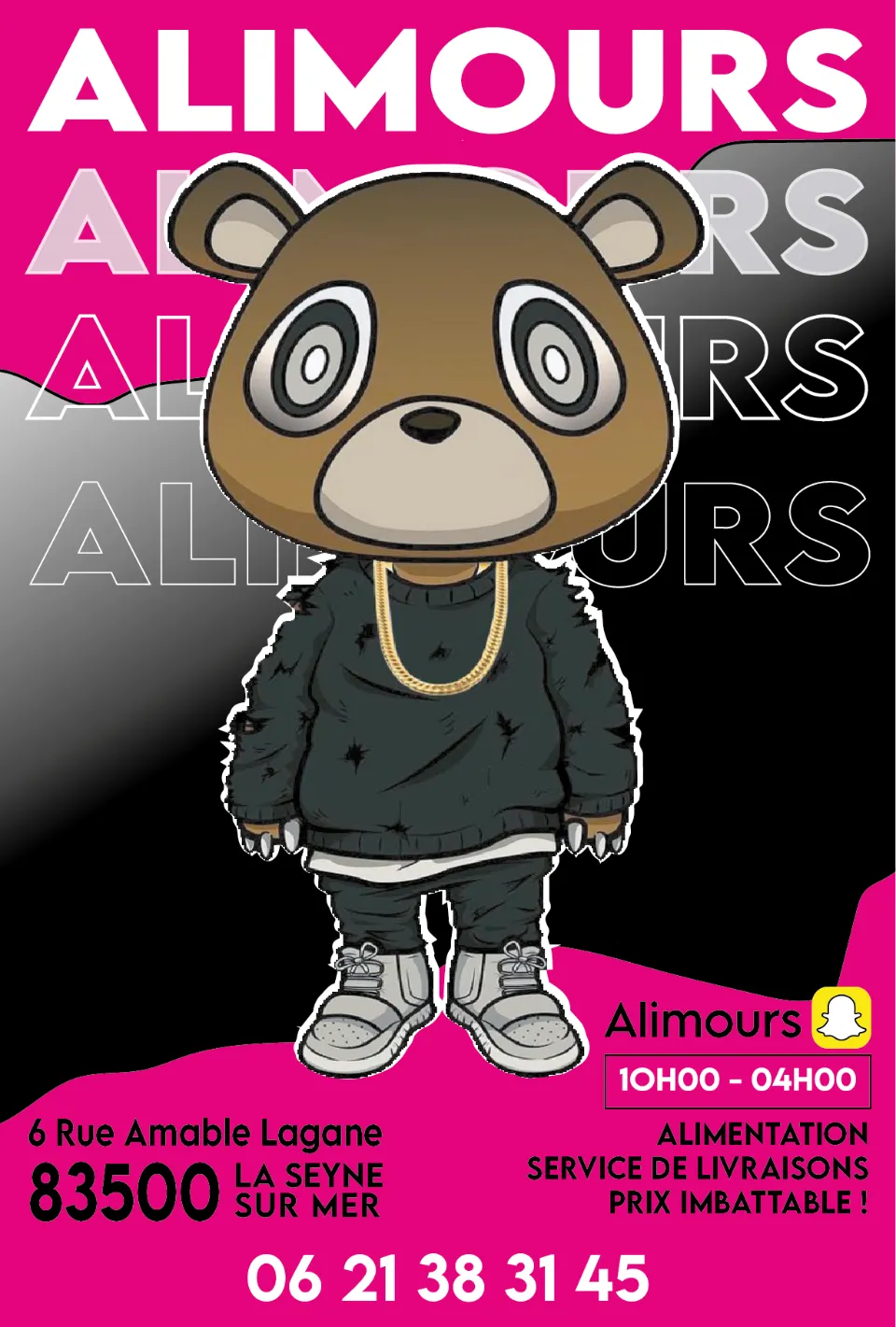 Flyer Alimours réalisé par DIAPRESS