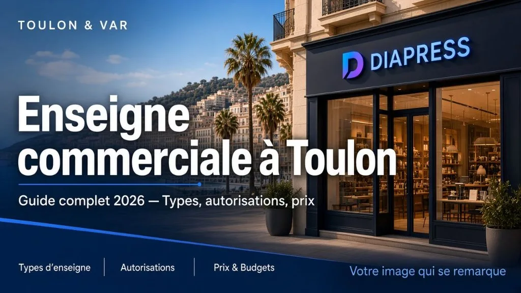 Enseigne commerciale à Toulon - DIAPRESS